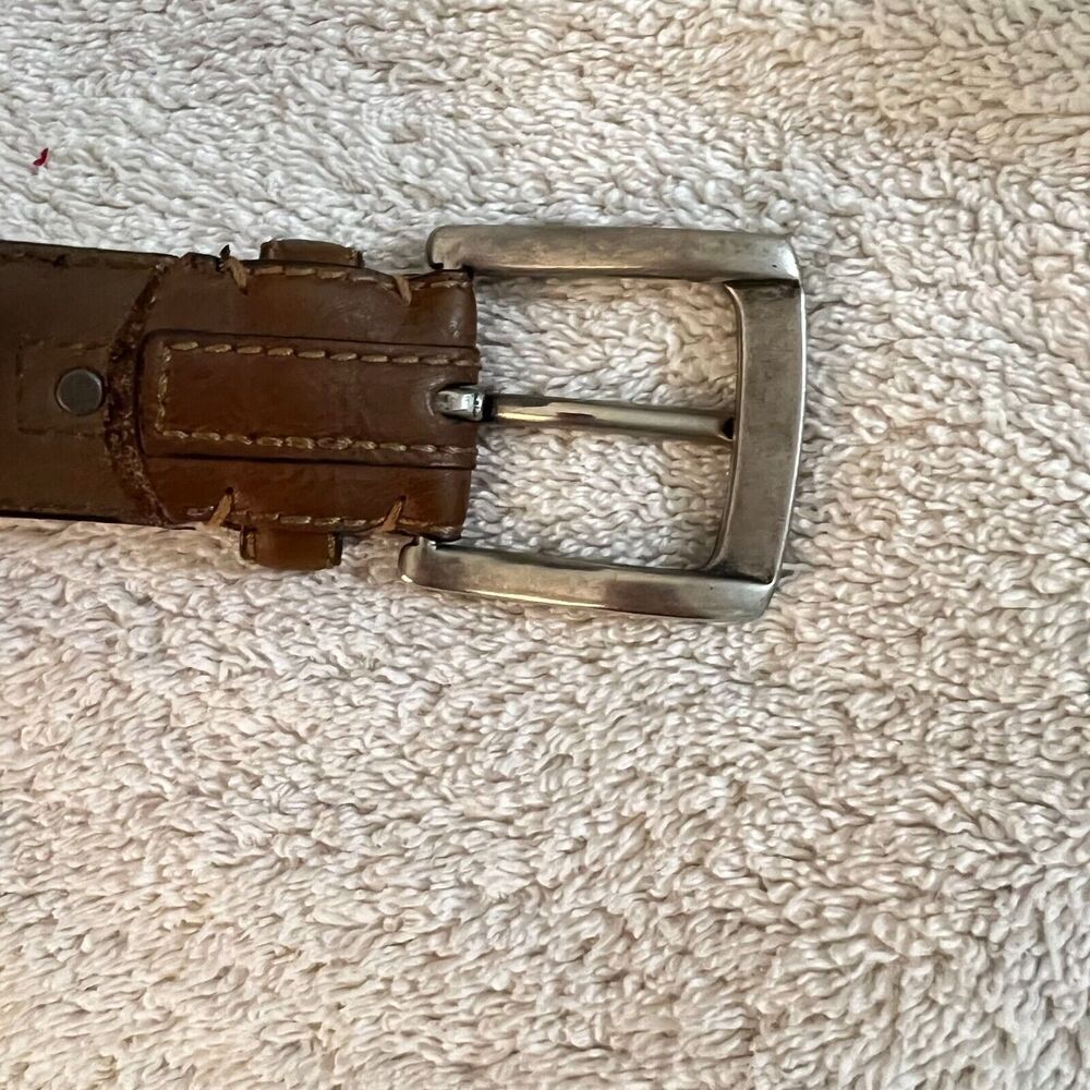 Columbia Mens Brown Dress Belt 36 Leather Adjustable Buckle Casual Classic - Picture 4 of 13